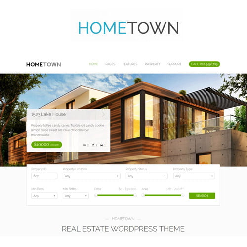 Premium Download for Hometown Real Estate WordPress Theme Cheapest