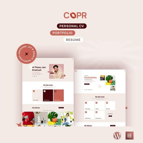 Copr.jpg Copr – One Page Personal Portfolio, CV and Resume WordPress Theme