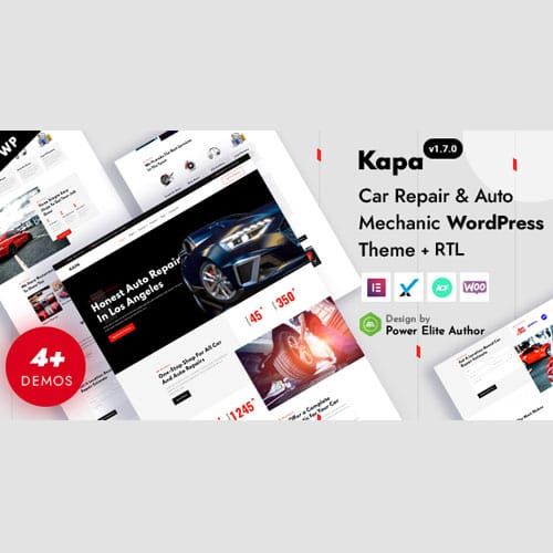 Kapa – Car Repair & Auto Services Elementor WordPress Theme