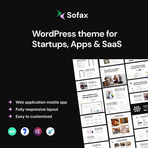 Sofax – Software & Startup WordPress Theme