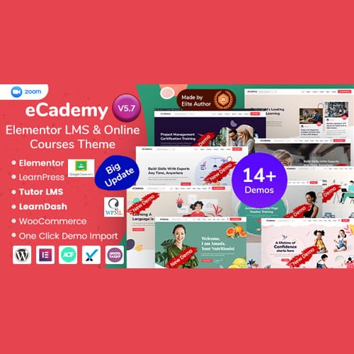 ecademy.jpg eCademy – Education LMS & Online Coaching Courses WordPress Theme