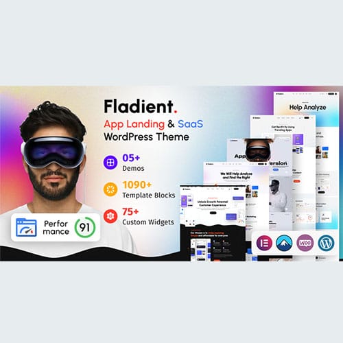 Fladient.jpg Fladient – App Landing Page WordPress Theme