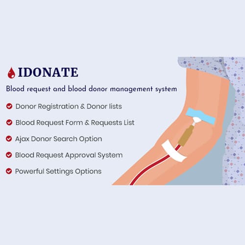 idonate.jpg IDonatePro – Blood Donation, Request And Donor Management WordPress Plugin