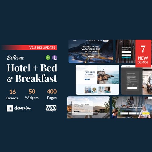 bellevue.jpg Hotel + Bed and Breakfast Booking Calendar Theme | Bellevue
