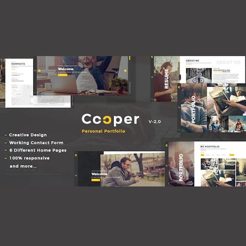 cooper.jpg Cooper – Creative Responsive Personal Portfolio WordPress Theme