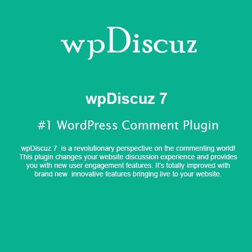 wpDiscuz – #1 WordPress Comment Plugin